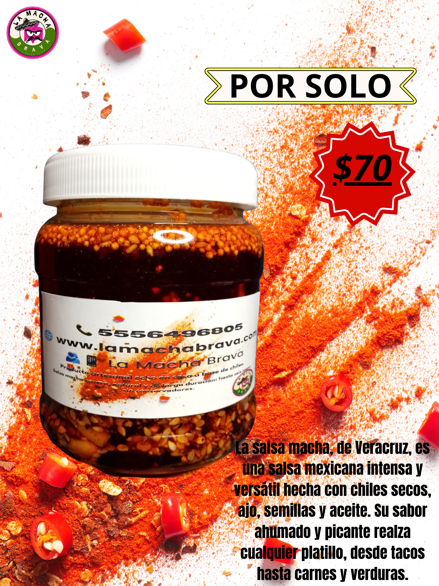 Salsa Macha La Brava – 250 ml